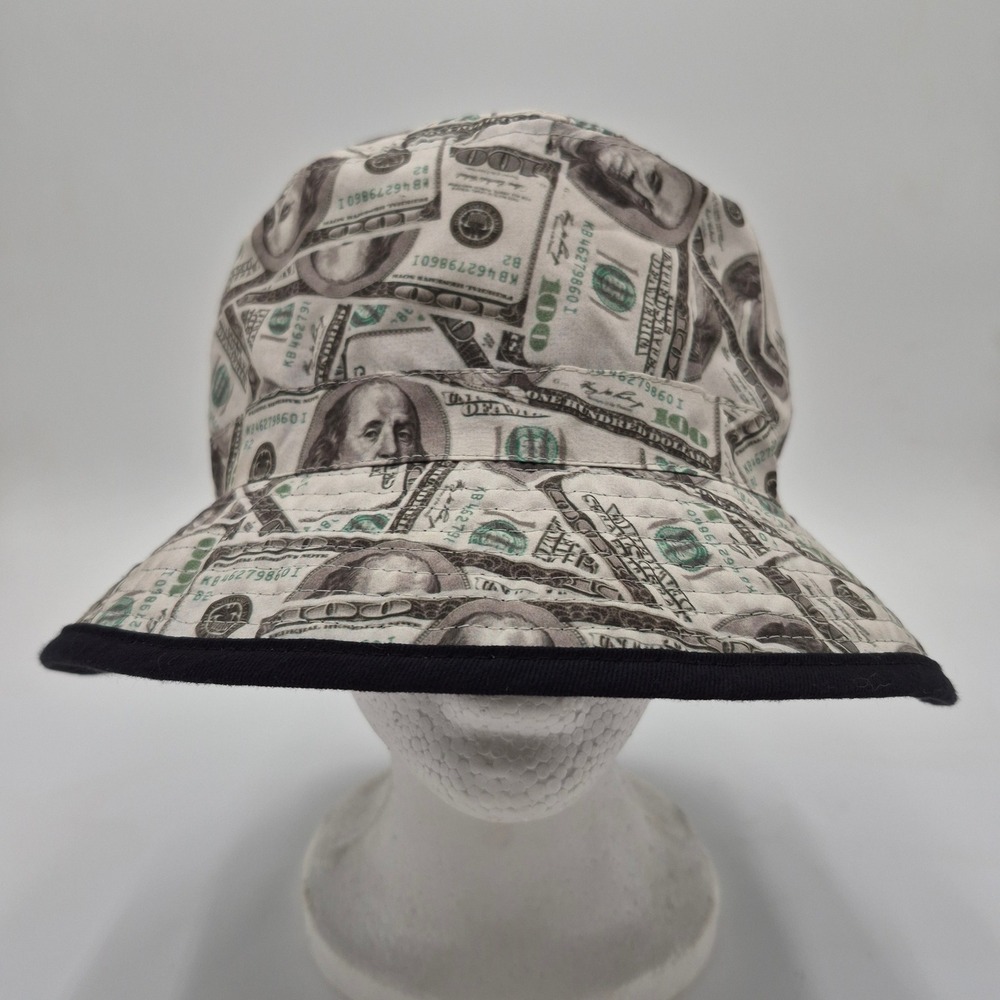 City Hunter USA Hundred Dollar Bill Money Print Bucket Hat Streetwear OSFM
